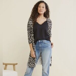 NWT Allison Joy Selena Leopard Cardigan